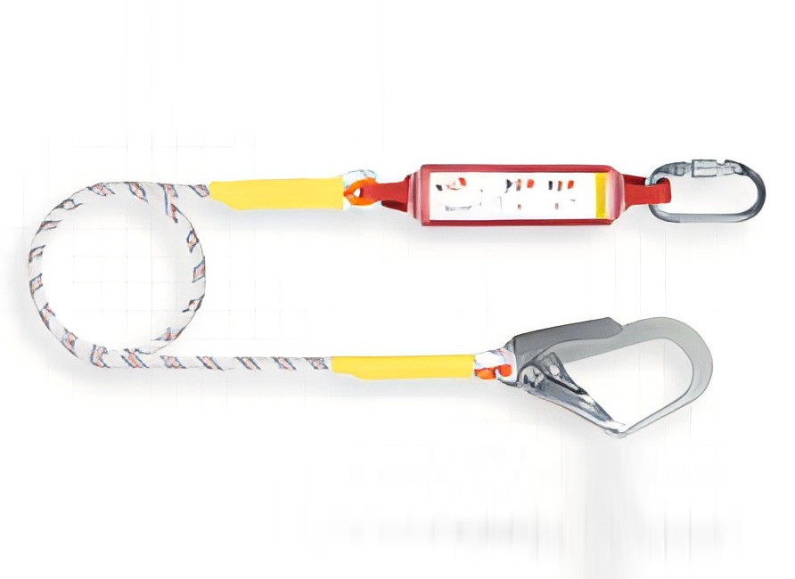 Lanyard with energy absorbing