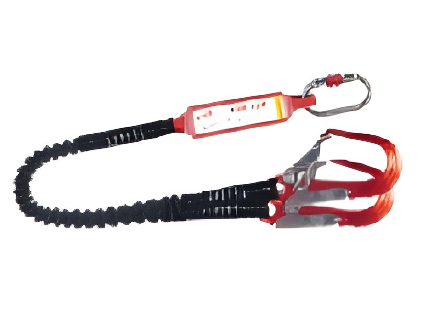 Flexible lanyard with energy absorbing
